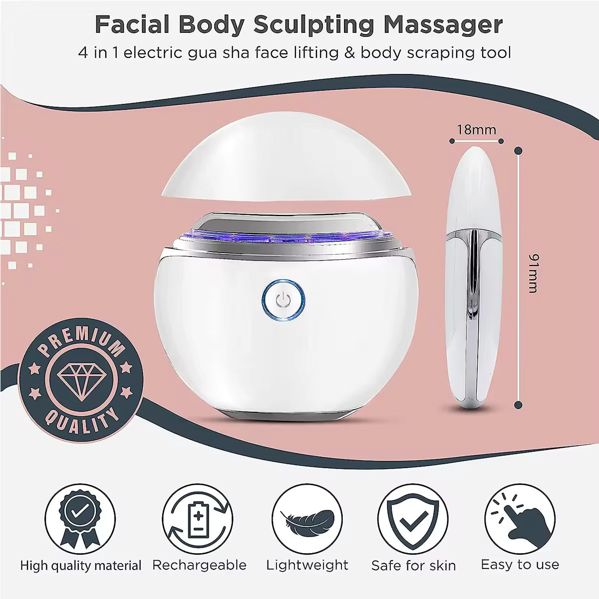 LED Anti-Ageing Face Massager | Electric Gua Sha |